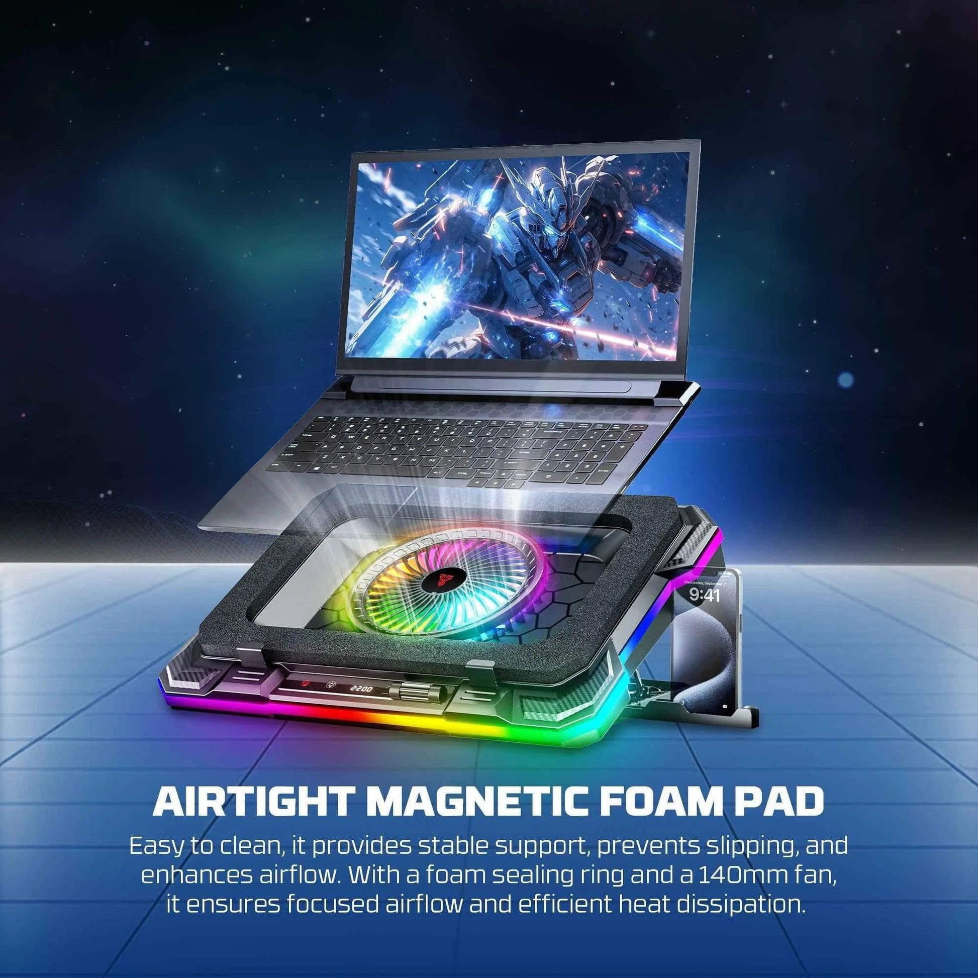 Fantech nc22 notebook cooler laptop cooling pad - cooling stands