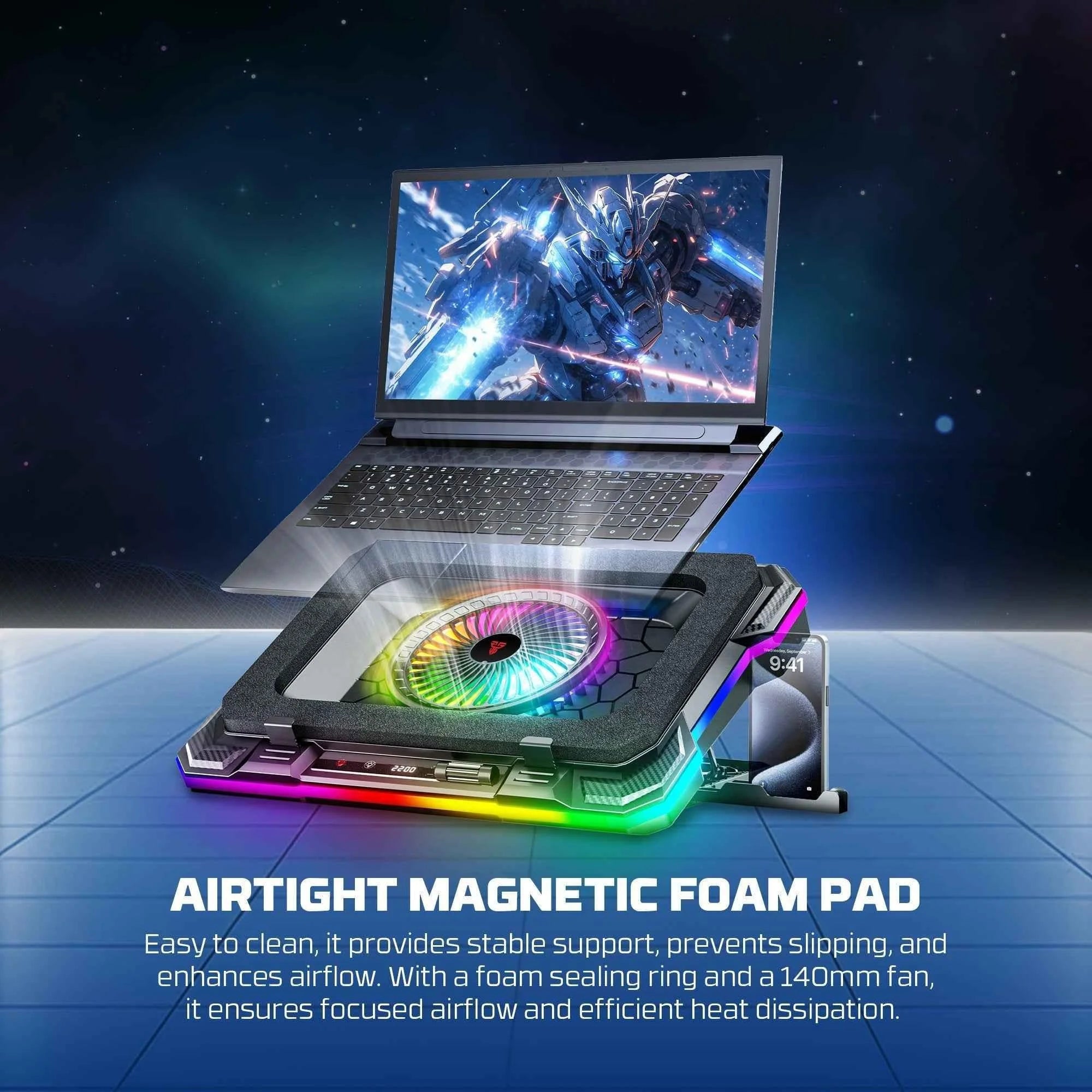 Fantech nc22 notebook cooler laptop cooling pad - cooling stands