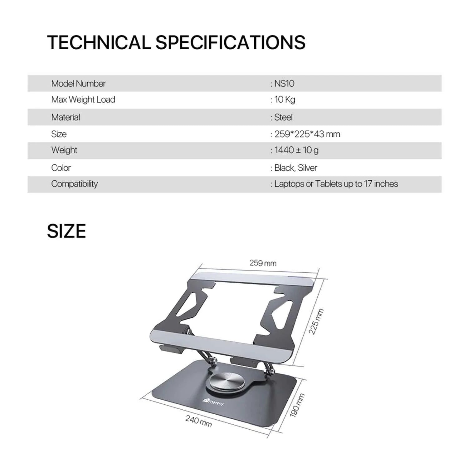 Fantech ns10 notebook stand - cooling stands