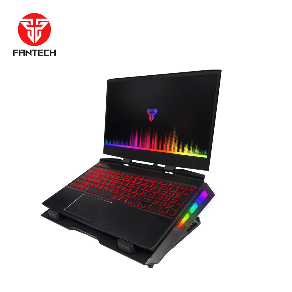 Fantech rgb laptop cooling pad nc20 for enhanced performance and style - cooling stands
