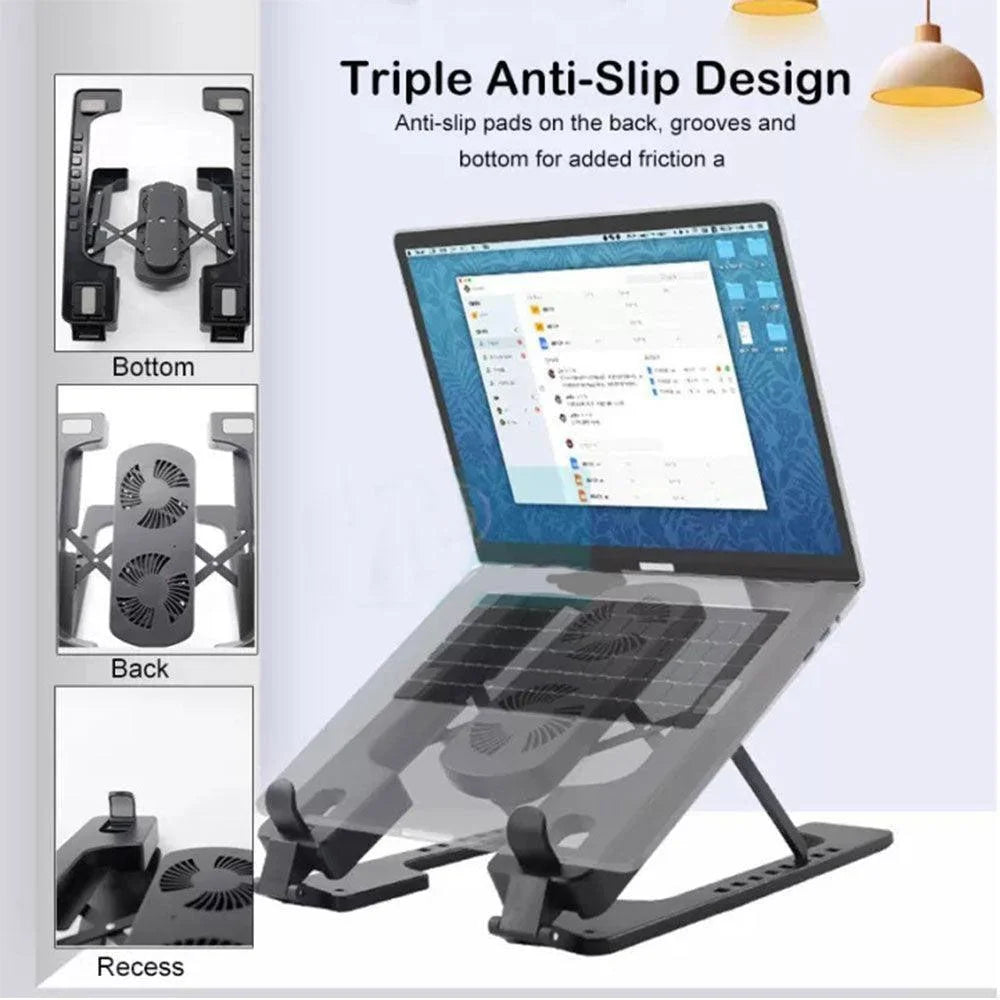 Multi position foldable bracket laptop cooler tablet stand h688 - cooling stands