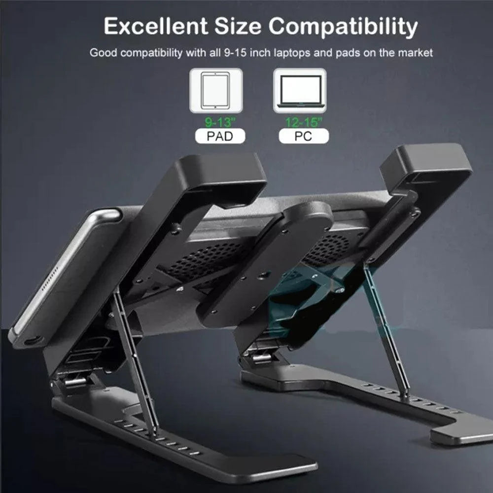 Multi position foldable bracket laptop cooler tablet stand h688 - cooling stands