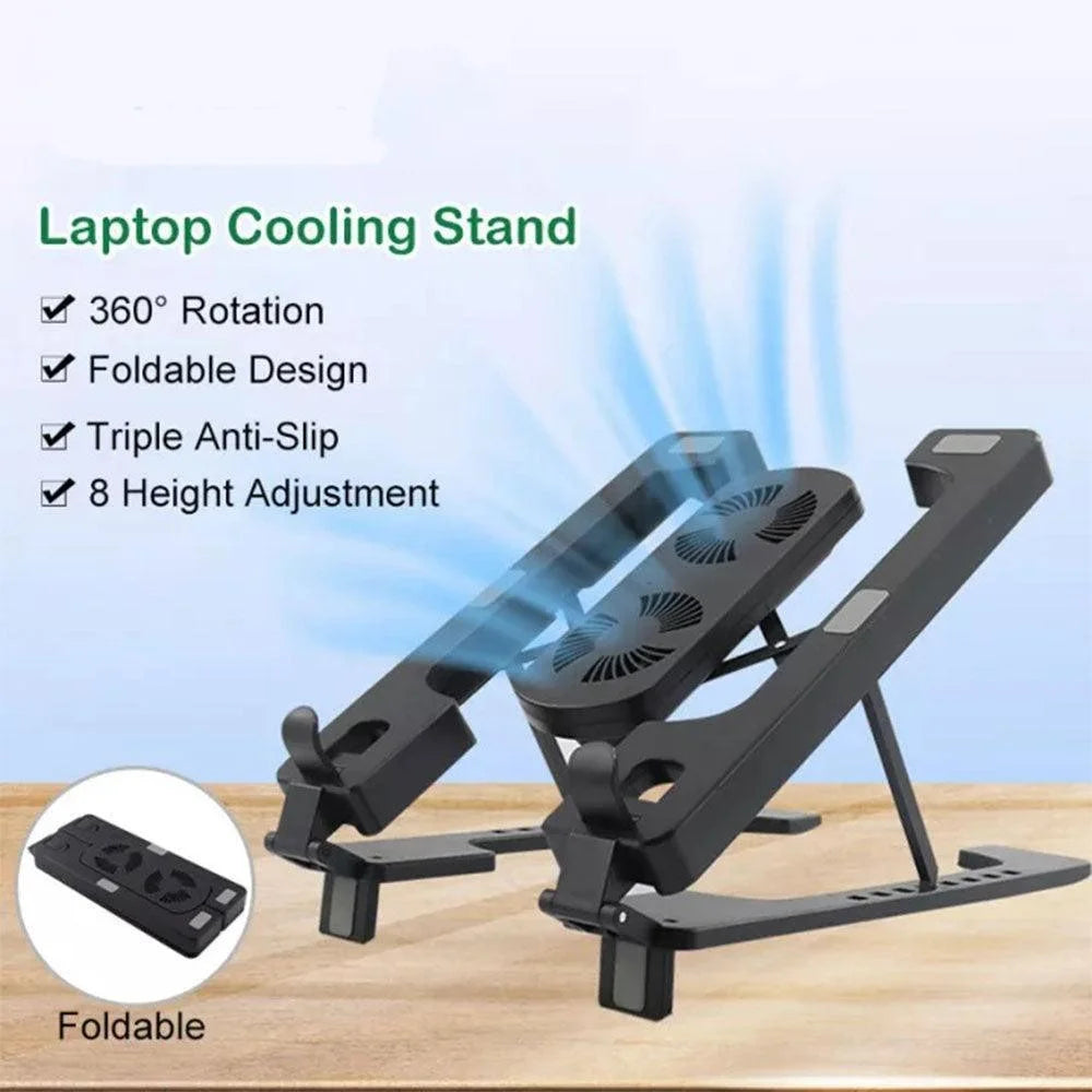 Multi position foldable bracket laptop cooler tablet stand h688 - cooling stands