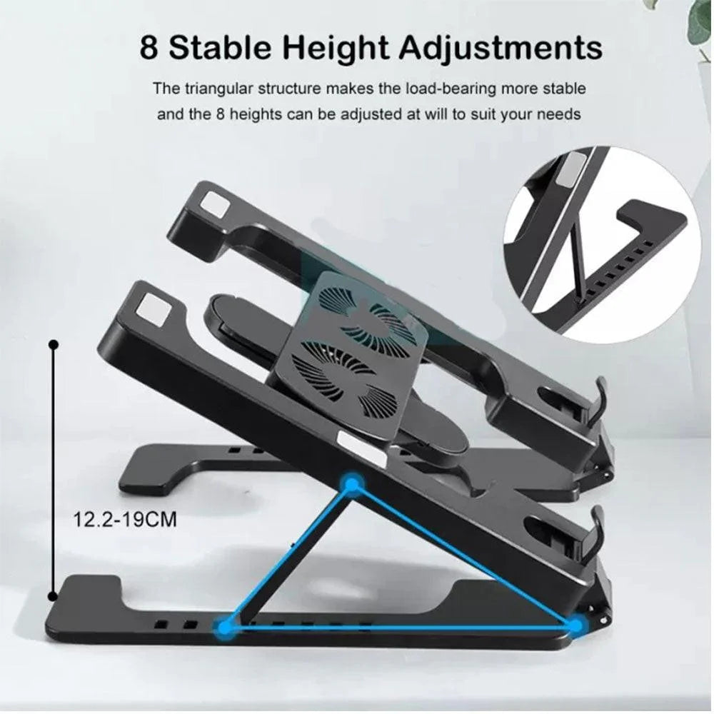 Multi position foldable bracket laptop cooler tablet stand h688 - cooling stands