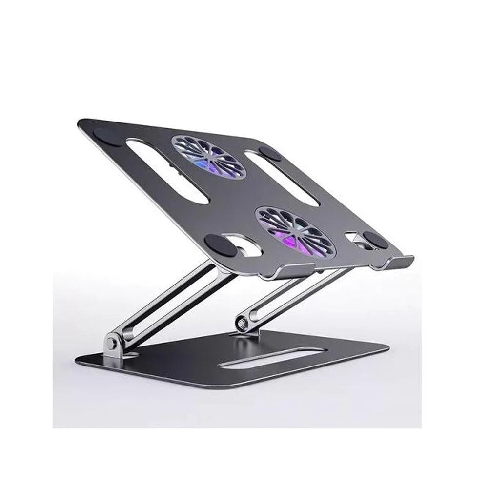 Portable laptop stand with cooling fans - foldable computer stand for enhanced comfort - cooling stands