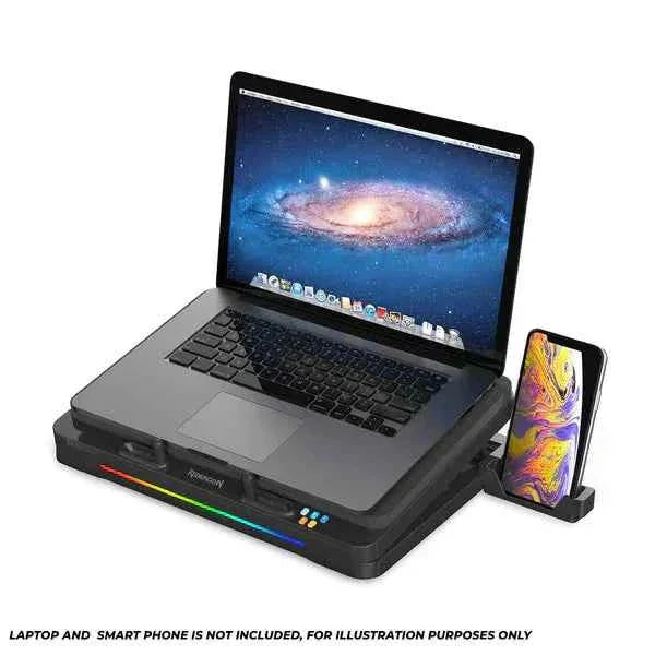 Redragon windseeker laptop cooler gcp512 - ultimate rgb turbo fan cooling solution - cooling stands