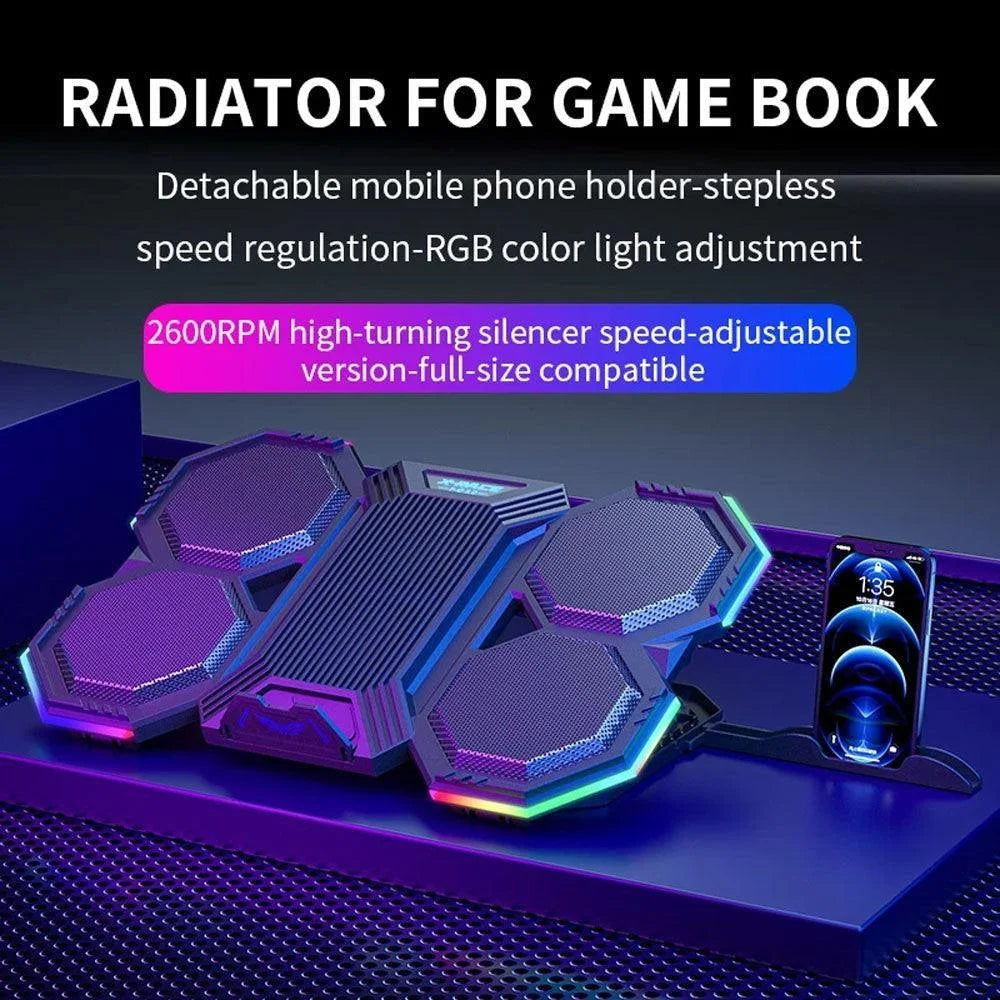X-race notebook radiator air cooler laptop stand 6 fans - cooling stands