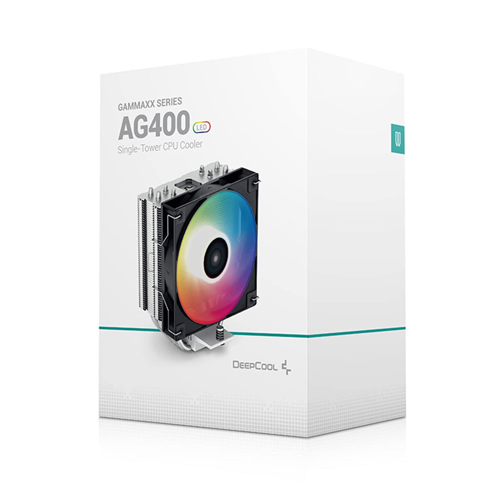 Deepcool Ag400 Bk Argb Single Tower 120mm Cpu Cooler - Gameonjo