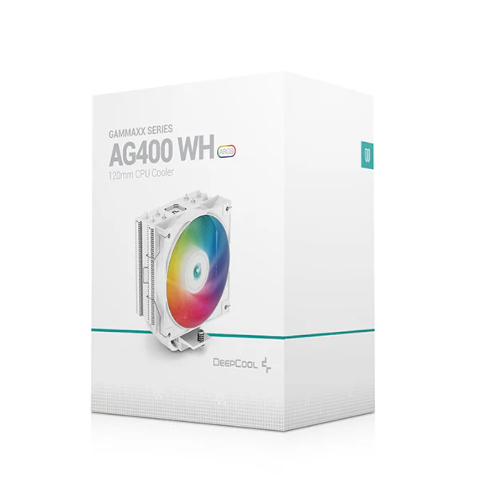 Deepcool AG400 WH ARGB CPU Cooler - Single Tower 120mm Performance - Gameonjo - Video Games and PC Gaming Store in Jordan