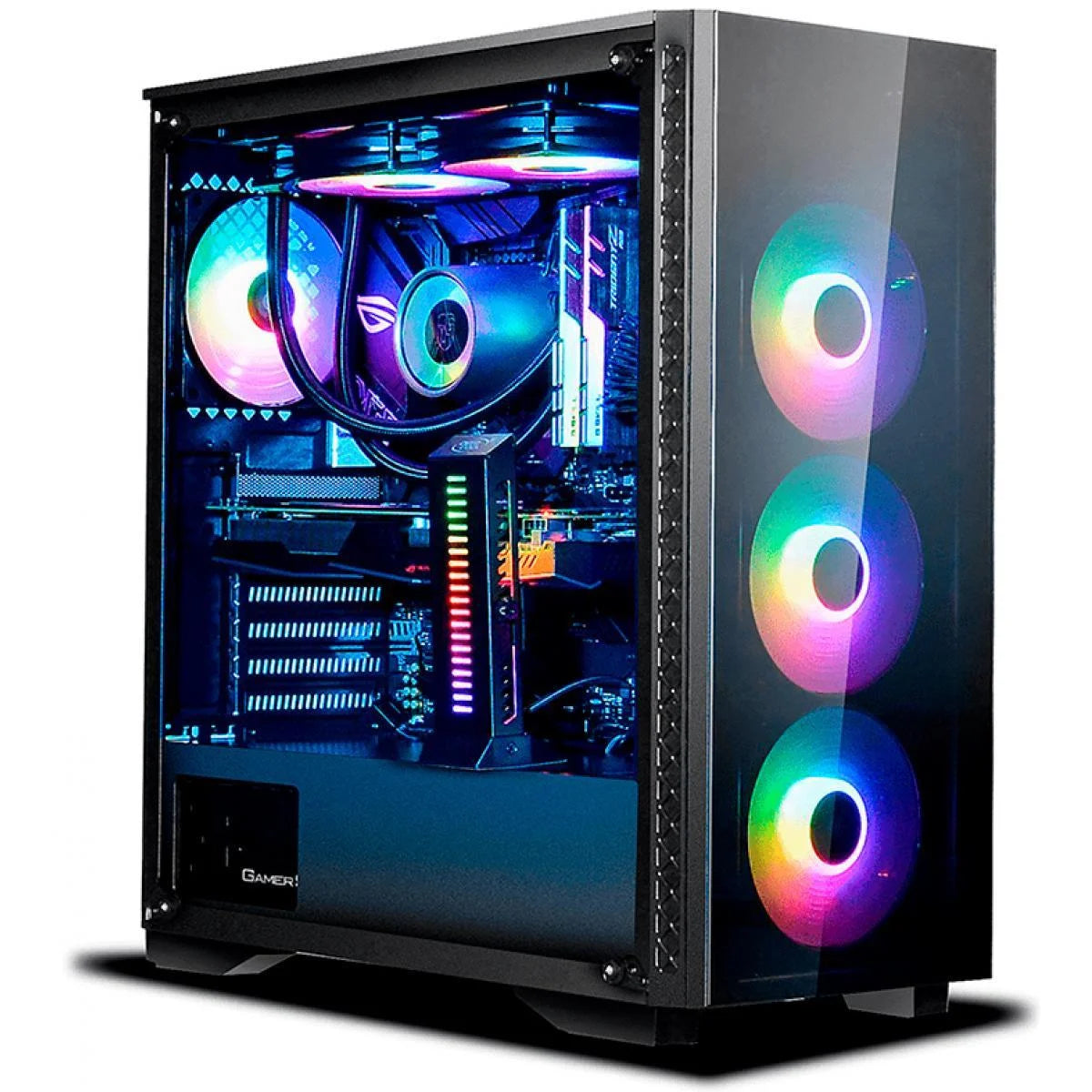 Deepcool matrexx 50 tempered glass side & front panel gaming case - pc hardware