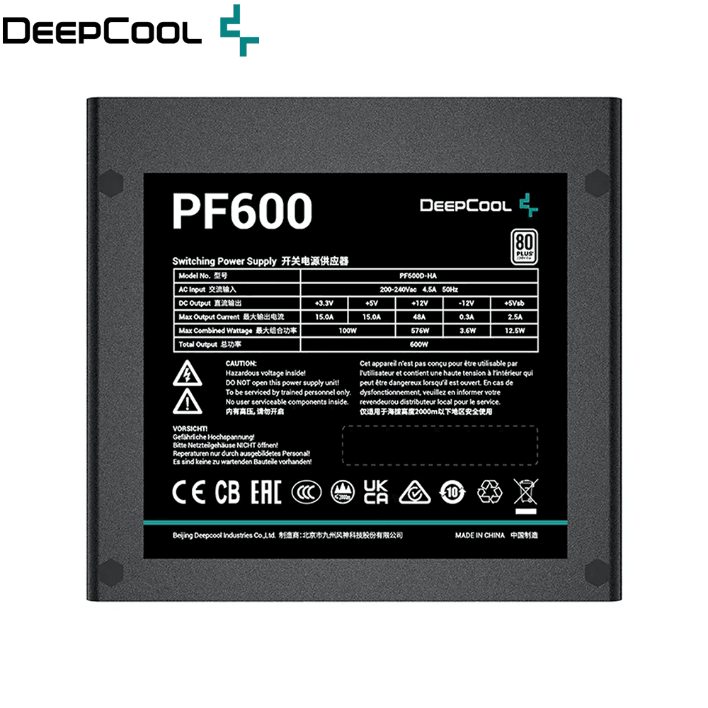 Deepcool Pf600 Series Power Supply Unit - Gameonjo