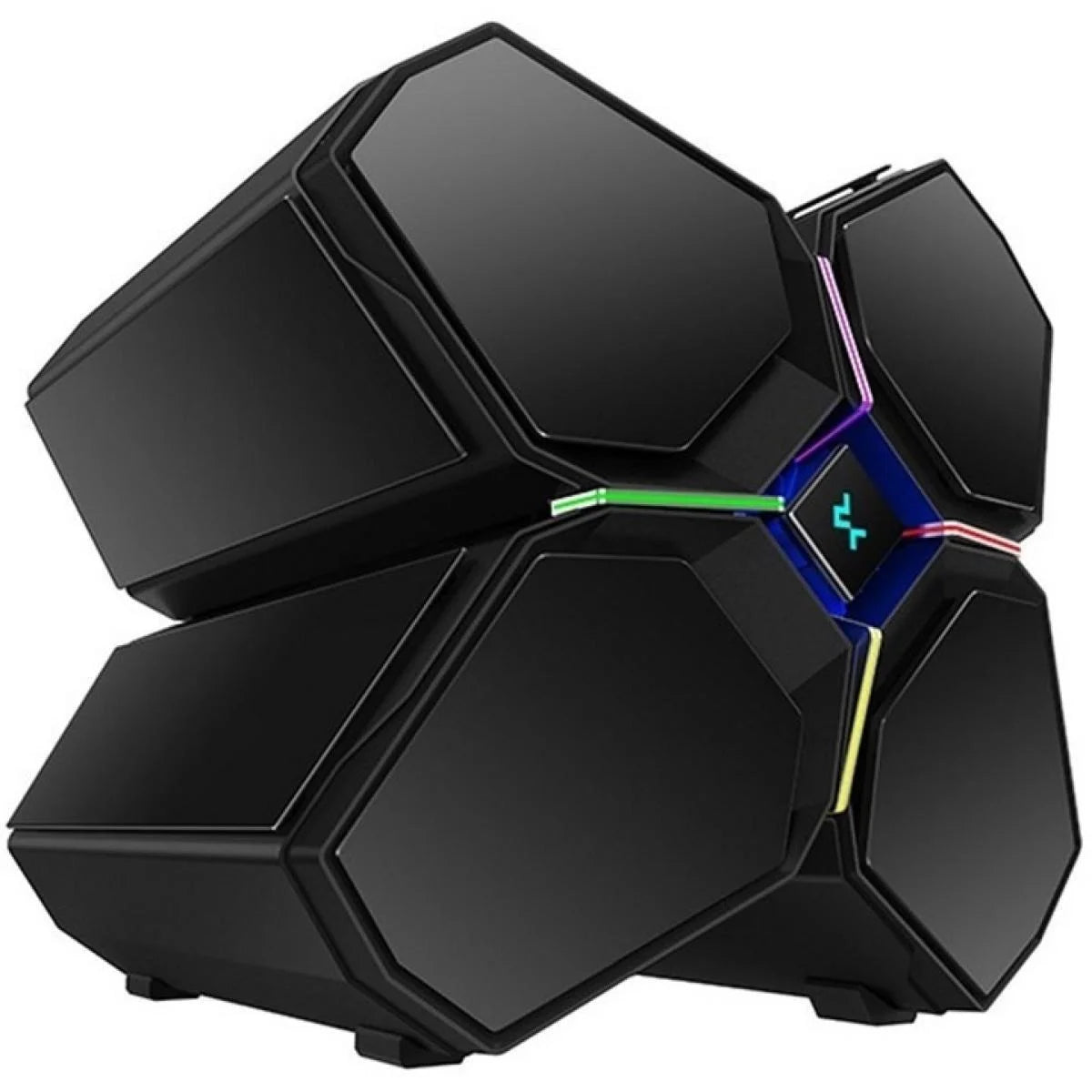 Deepcool quadstellar infinity atx aluminum cutting-edge style rgb led strips gaming case - pc hardware