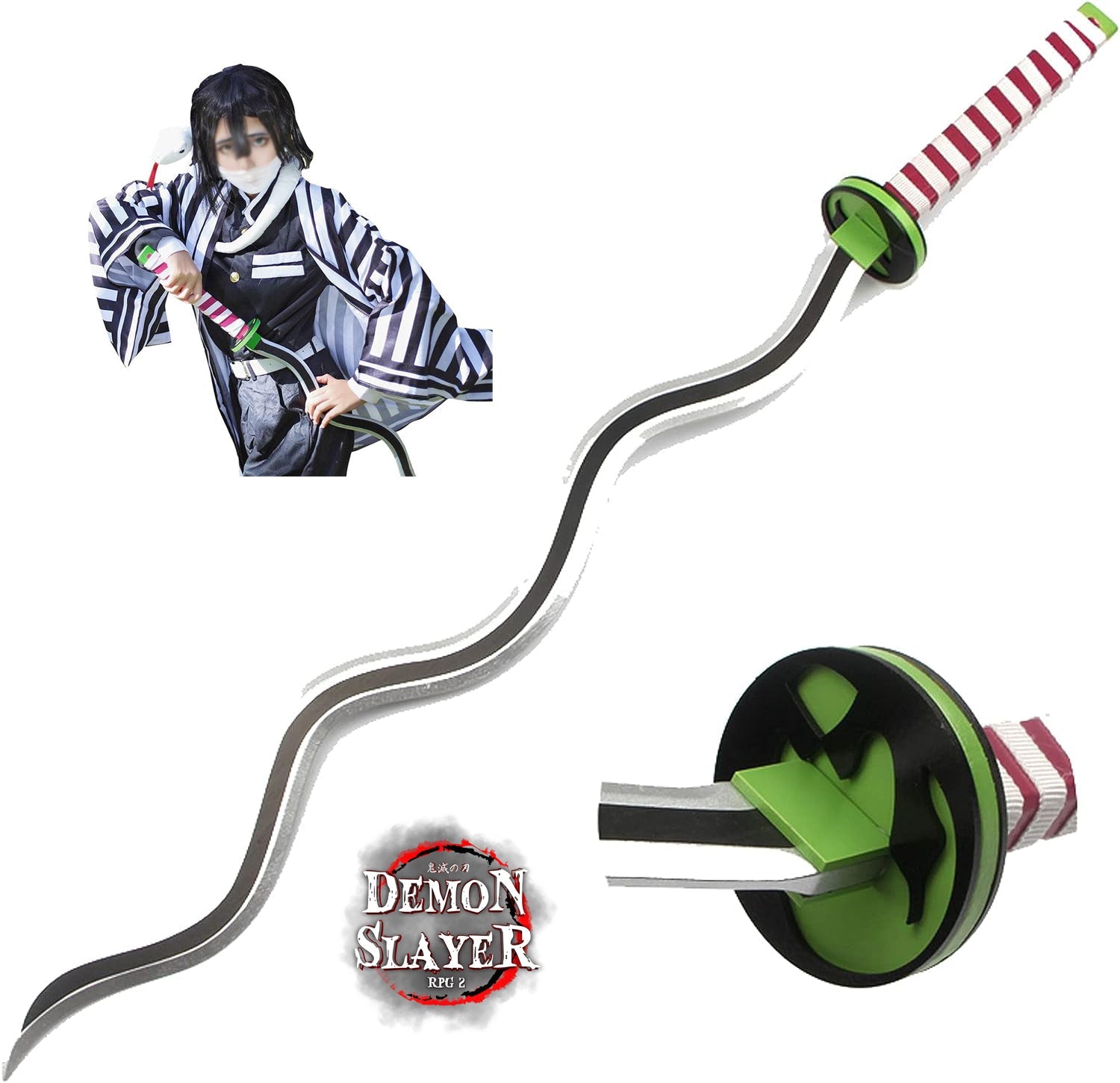 Demon Slayer Blade Cosplay Bamboo Sword Default Title