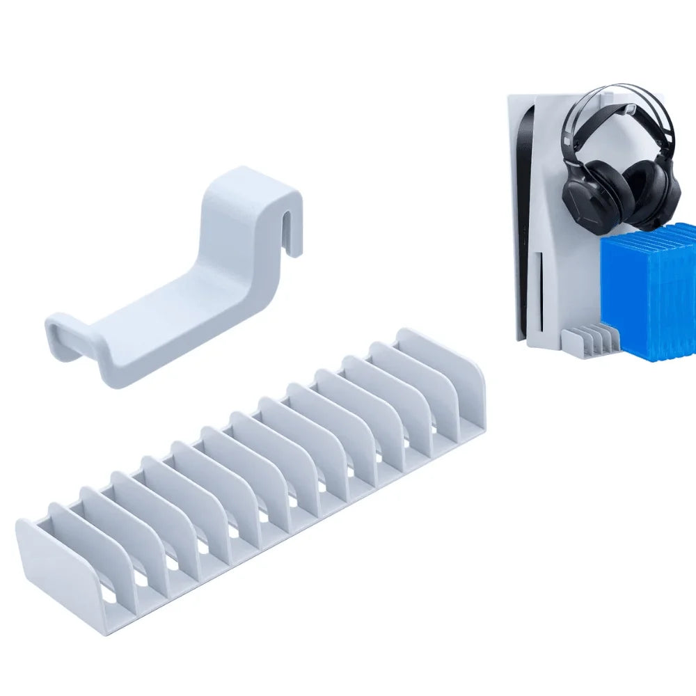 Dobe headset storage set with game disc rack for ps5 (tp5-2509) - console | ps5 essentials
