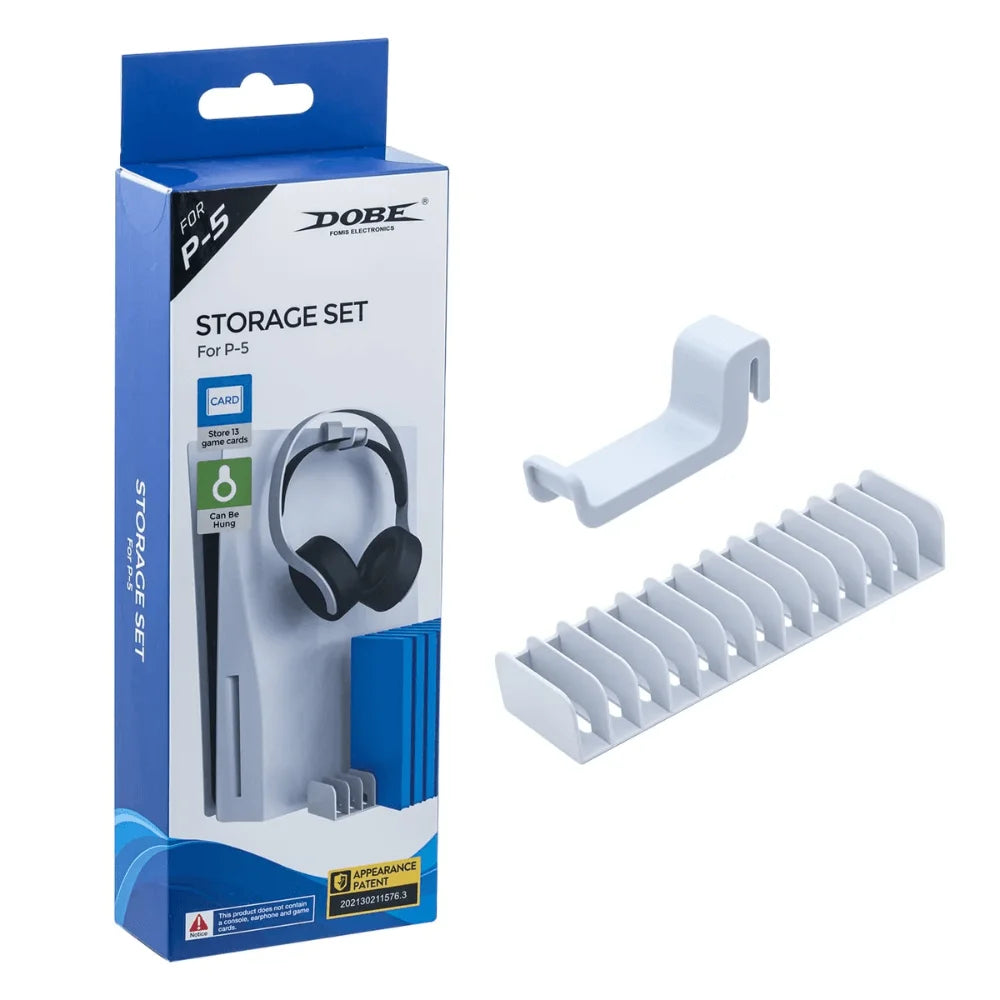 Dobe headset storage set with game disc rack for ps5 (tp5-2509) - console | ps5 essentials