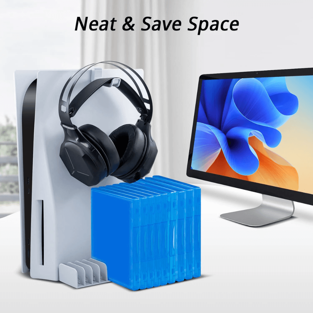 Dobe Headset Storage Set with Game Disc Rack for Ps5 (tp5-2509) - Gameonjo