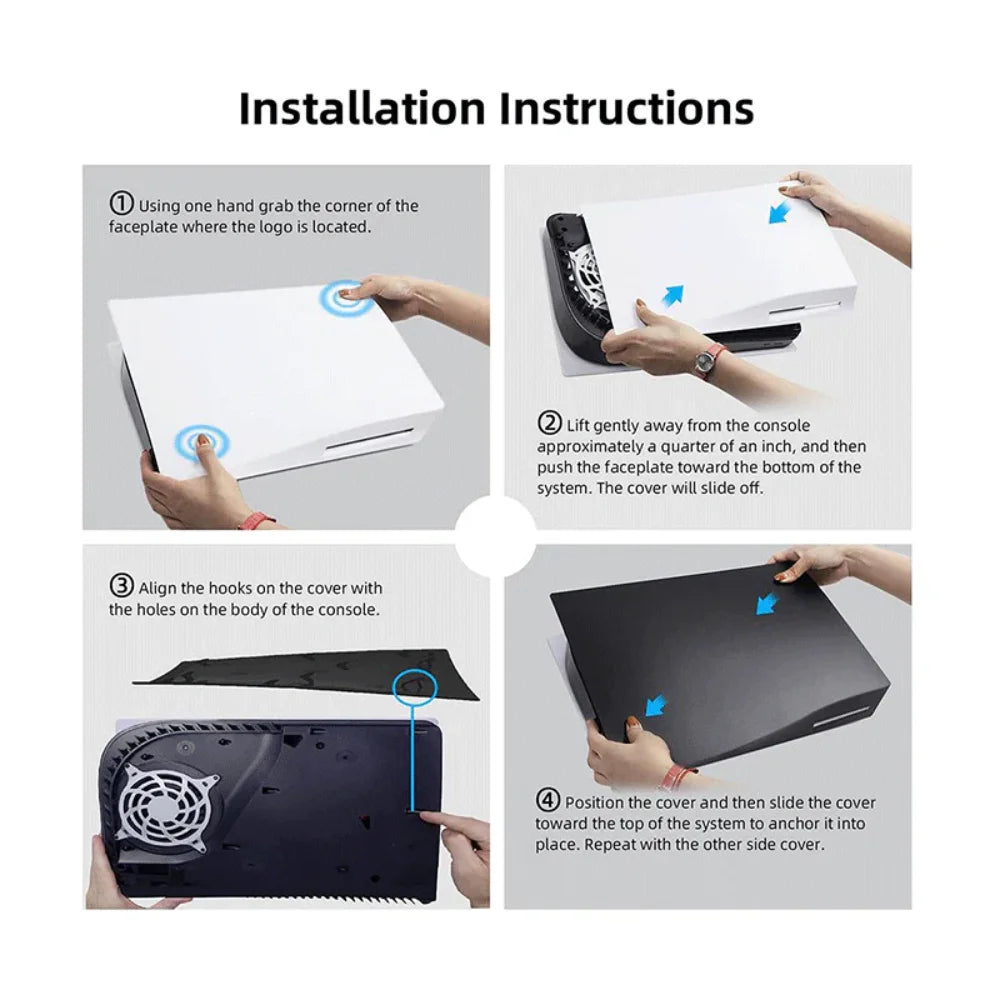 Dobe ps5 digital edition cover - protective shell for ps5 tp5-0596 in black