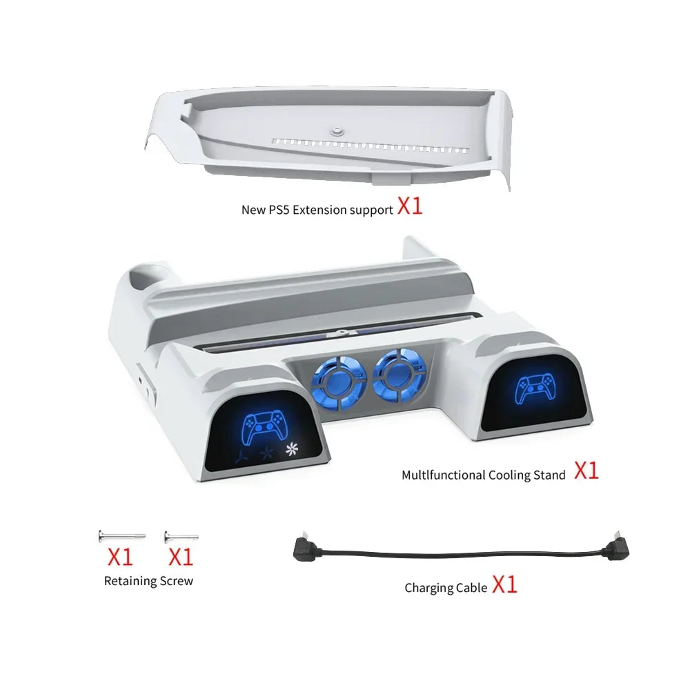 Dobe ps5 slim heat dissipation base - multifunctional stand for p5 game - console | ps5 essentials
