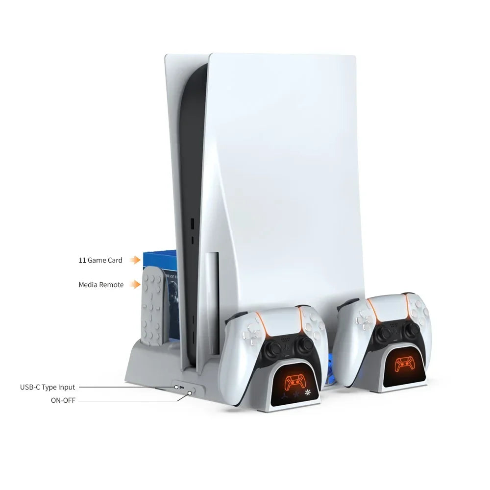 Dobe ps5 slim heat dissipation base - multifunctional stand for p5 game - console | ps5 essentials