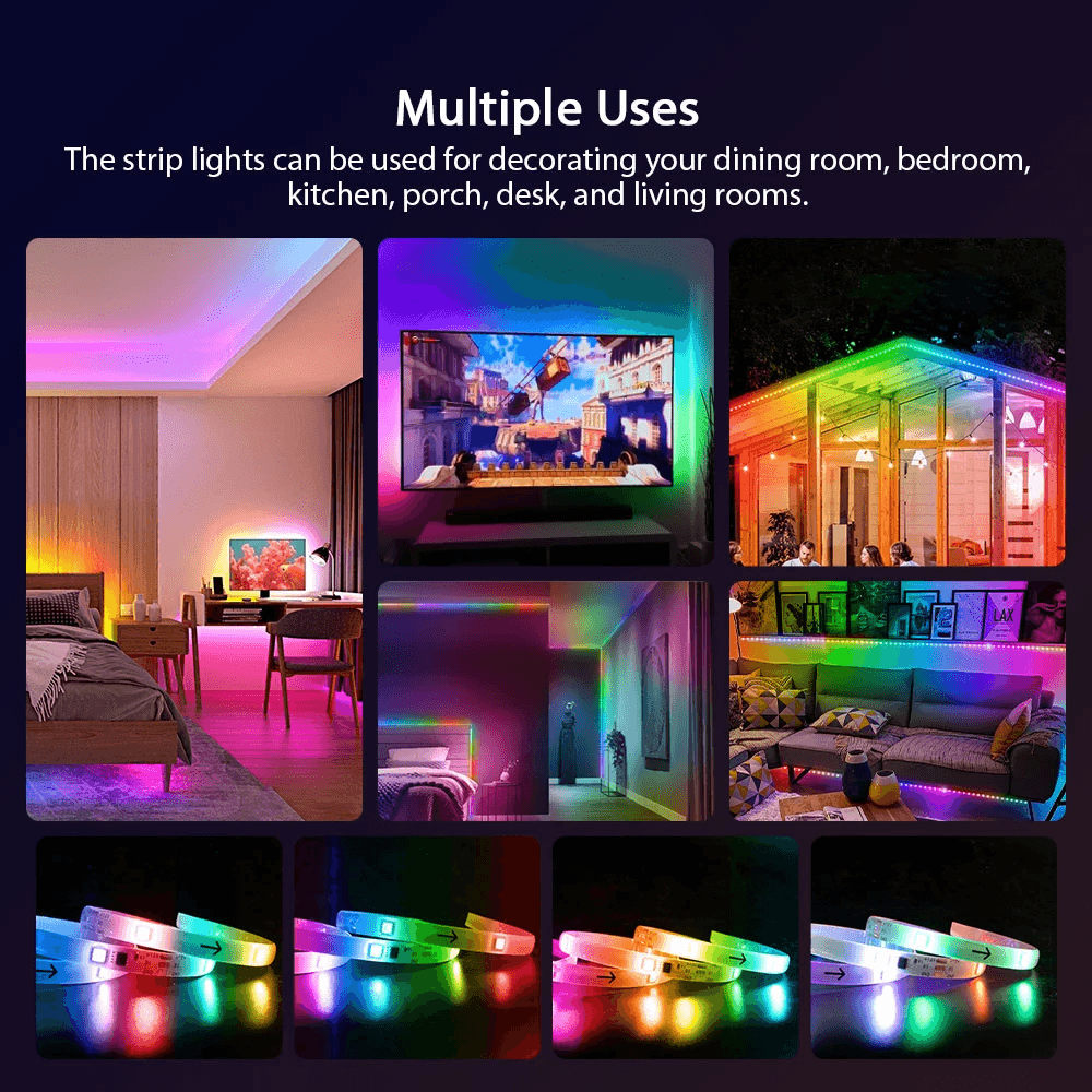 Dream Color Led Strip Lights with Remote Controller Waterproof - Gameonjo