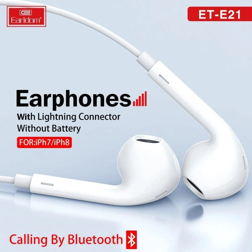 Earldom ete21 iphone lightning earphones - wired high-quality sound and comfort - audio | earphone