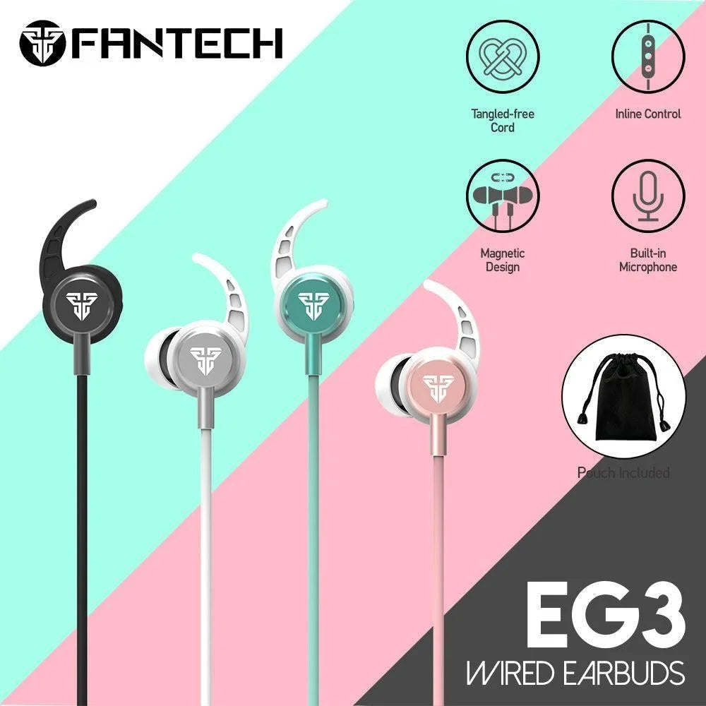 Fantech eg3 wired earbuds sakura editon - audio | earphone
