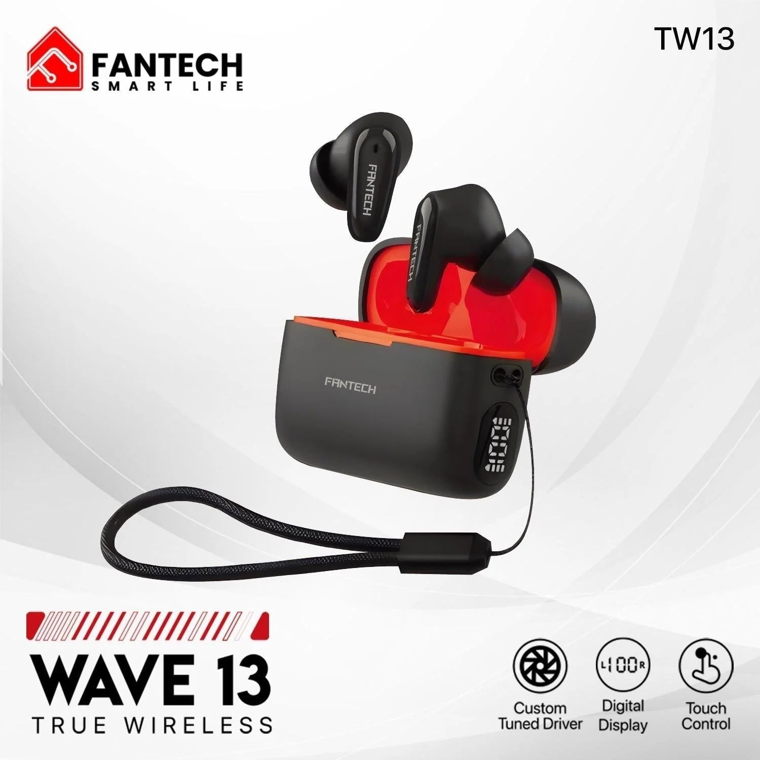Fantech life wave 13 earbuds - true wireless tws earphones with bluetooth 5.3