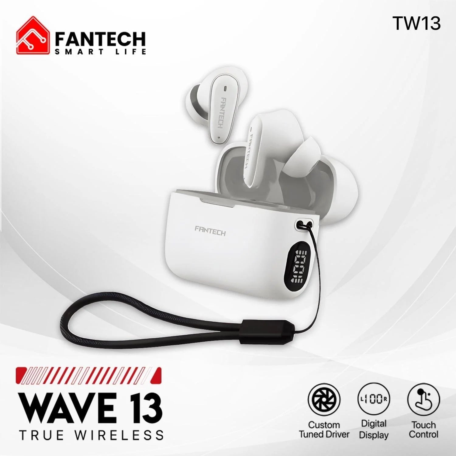 Fantech life wave 13 earbuds - true wireless tws earphones with bluetooth 5.3