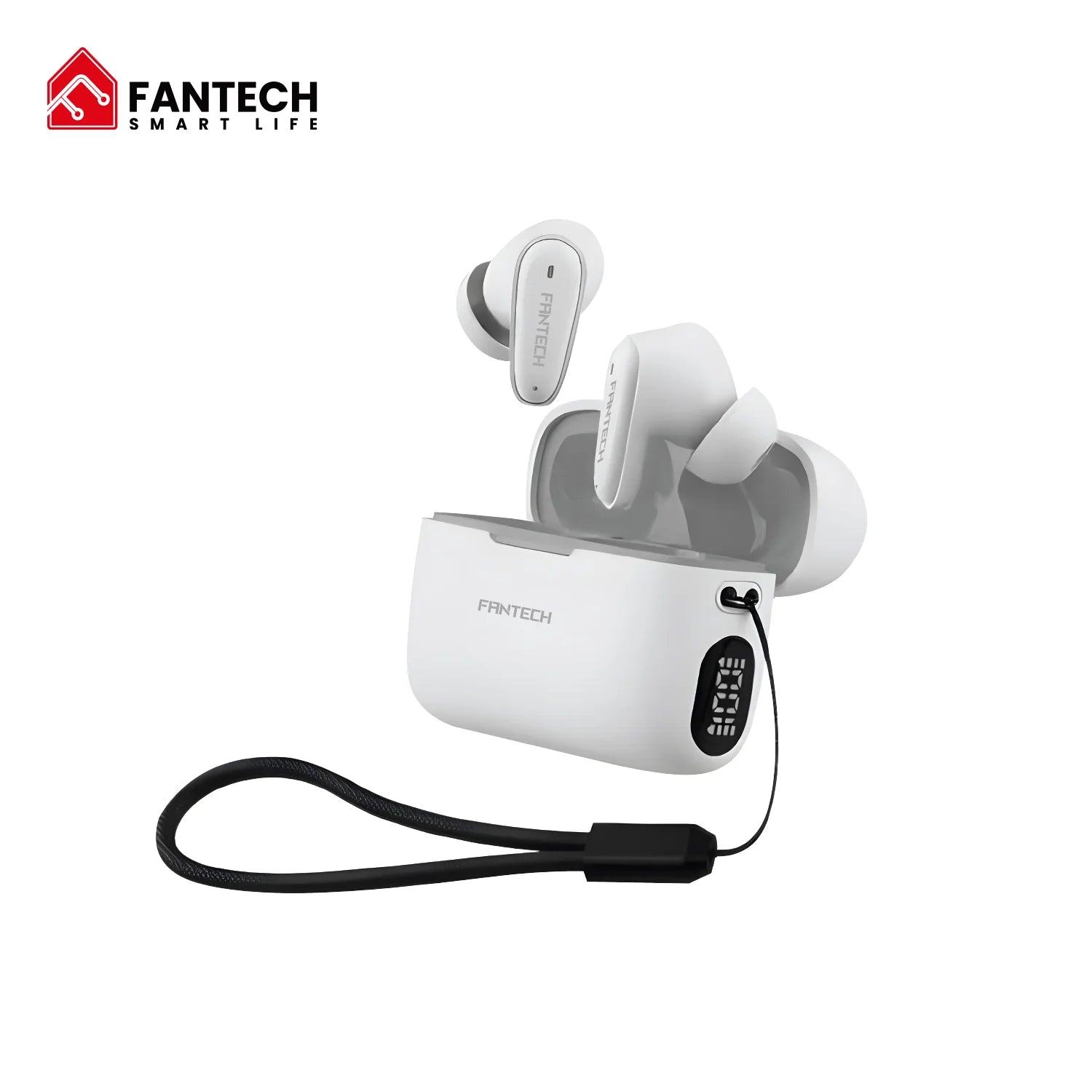 Fantech life wave 13 earbuds - true wireless tws earphones with bluetooth 5.3 - white