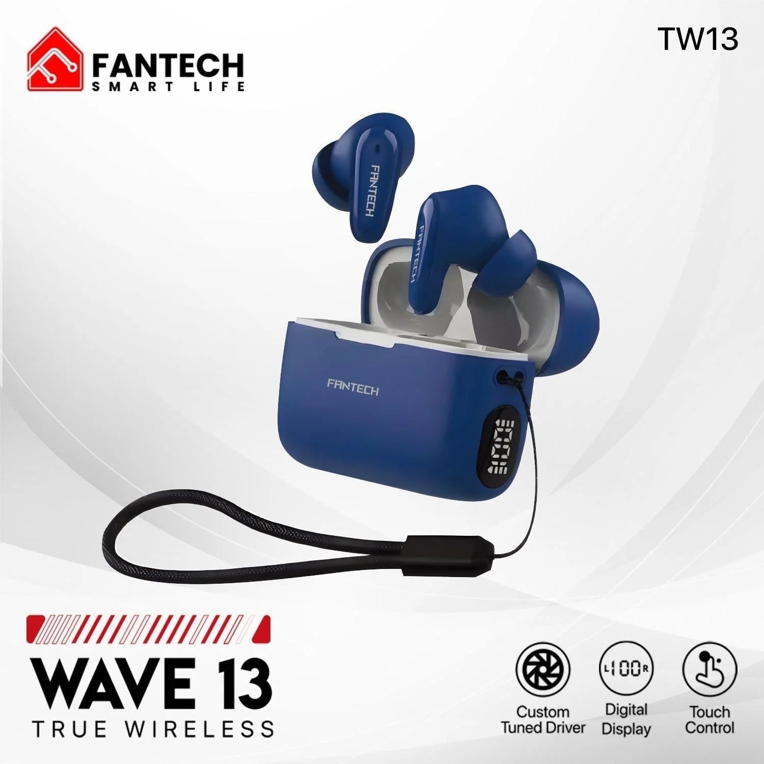 Fantech life wave 13 earbuds - true wireless tws earphones with bluetooth 5.3