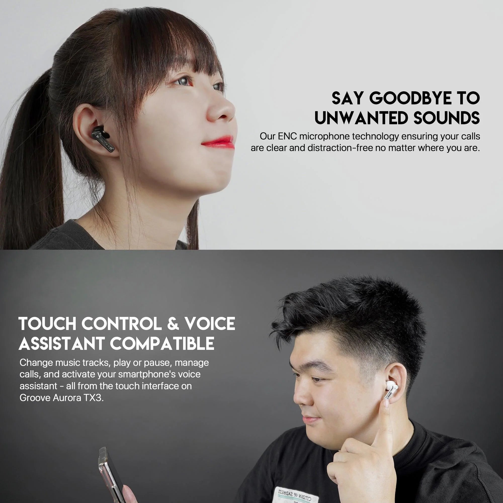 Fantech smart tws tx3 - groove aurora rgb wireless earbuds - audio | earphone