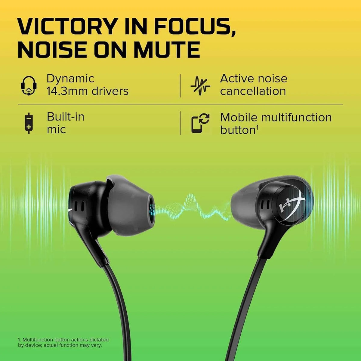 Hyperx cloud earbuds ii – 14mm drivers four eartips hard-shell carrying case, - audio | earphone