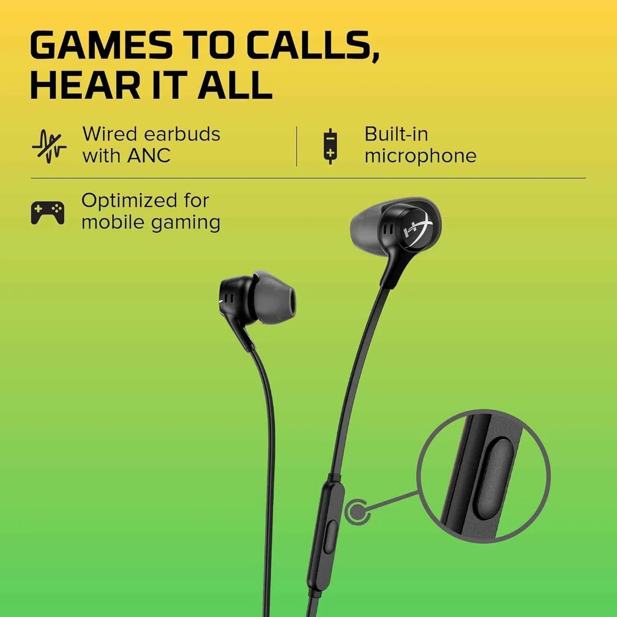 Hyperx cloud earbuds ii – 14mm drivers four eartips hard-shell carrying case, - audio | earphone
