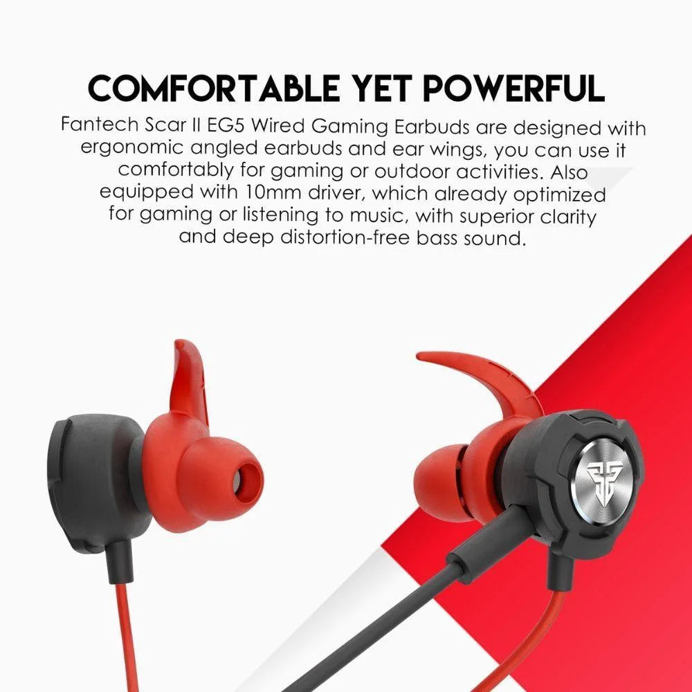 Scar ii eg5 wired gaming earbuds for ultimate audio experience - audio | earphone
