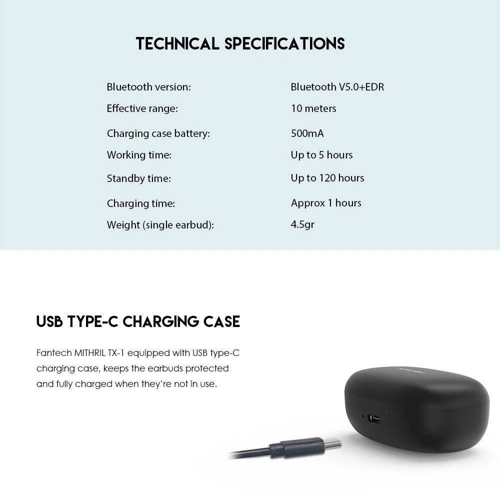 Tx-1 mithril 5.0 wireless earphone - audio | earphone
