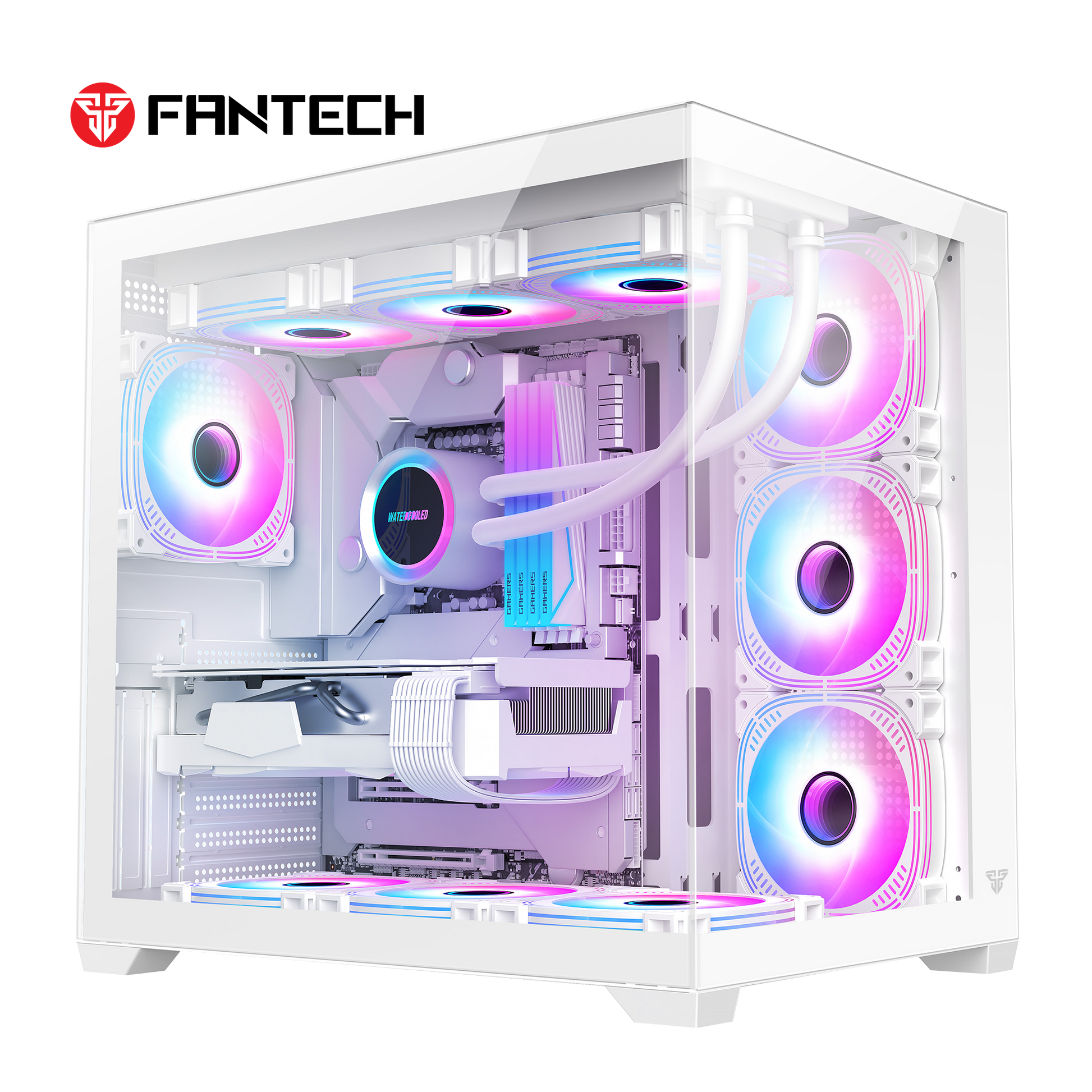 Fantech CG85 LUMINA MID Tower Gaming Case - White