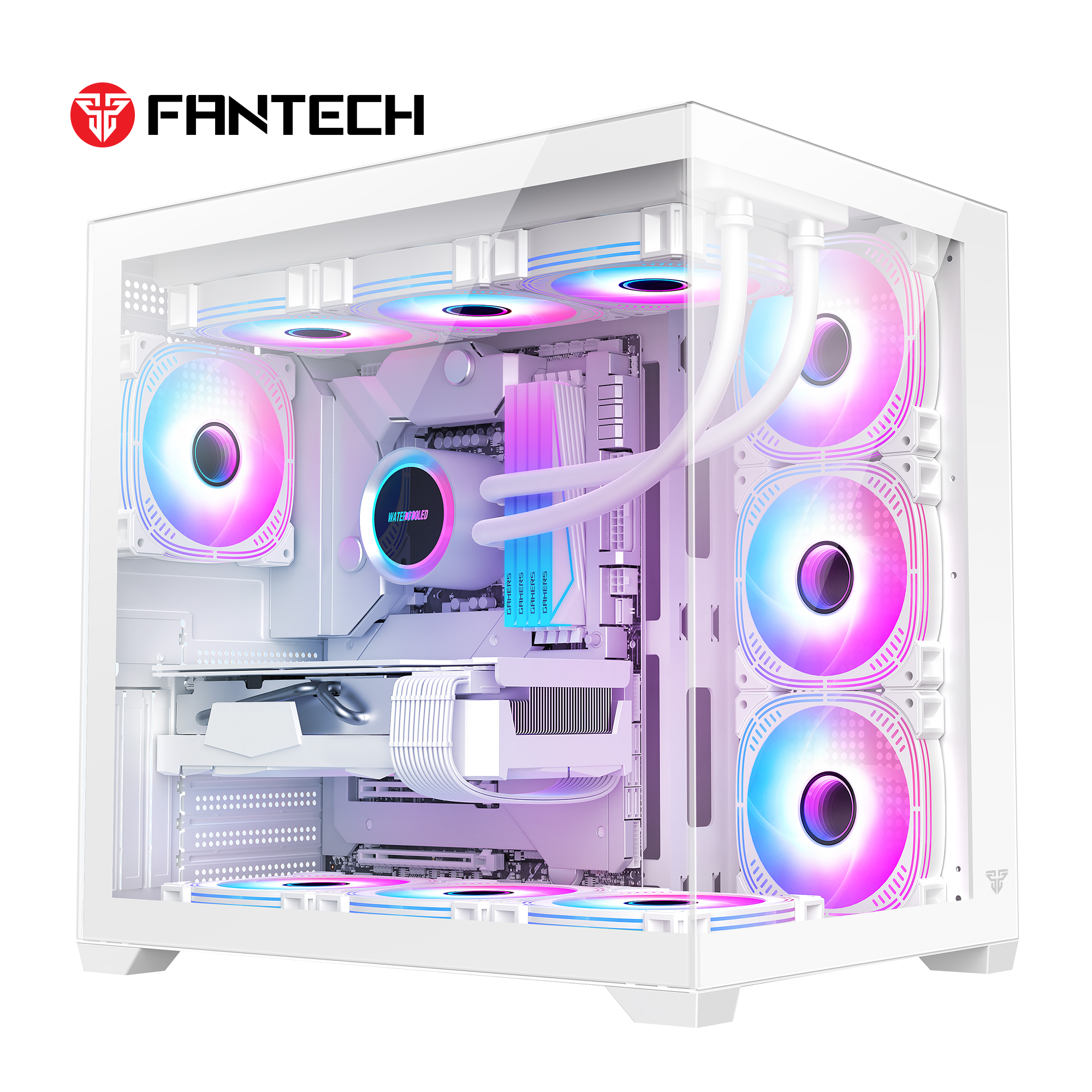 Fantech CG85 LUMINA MID Tower Gaming Case - White
