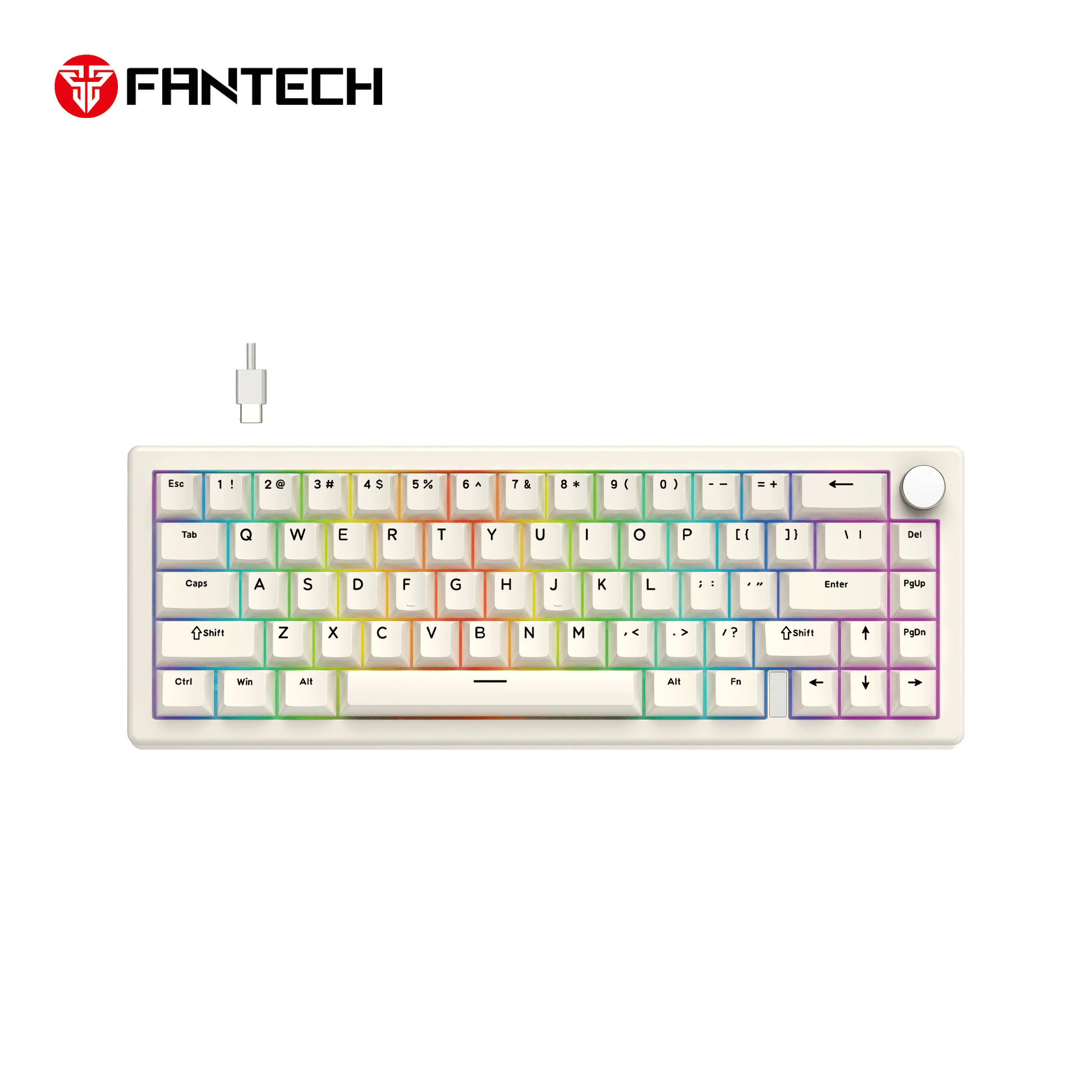 Fantech ATOM X66 MK614 Mechanical Keyboard  - white.