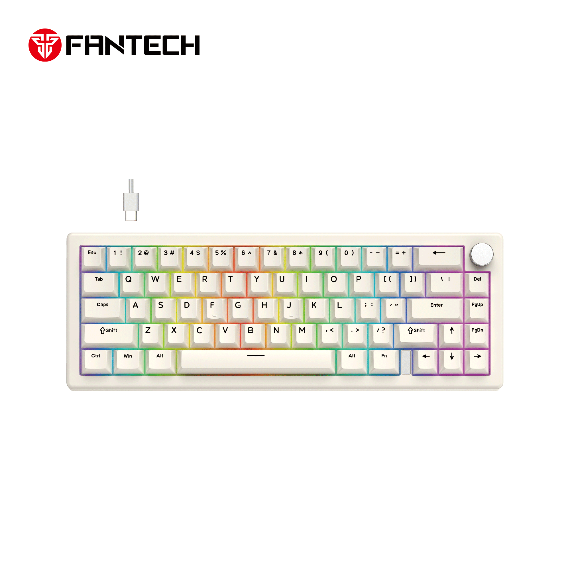 Fantech ATOM X66 MK614 Mechanical Keyboard  - white.