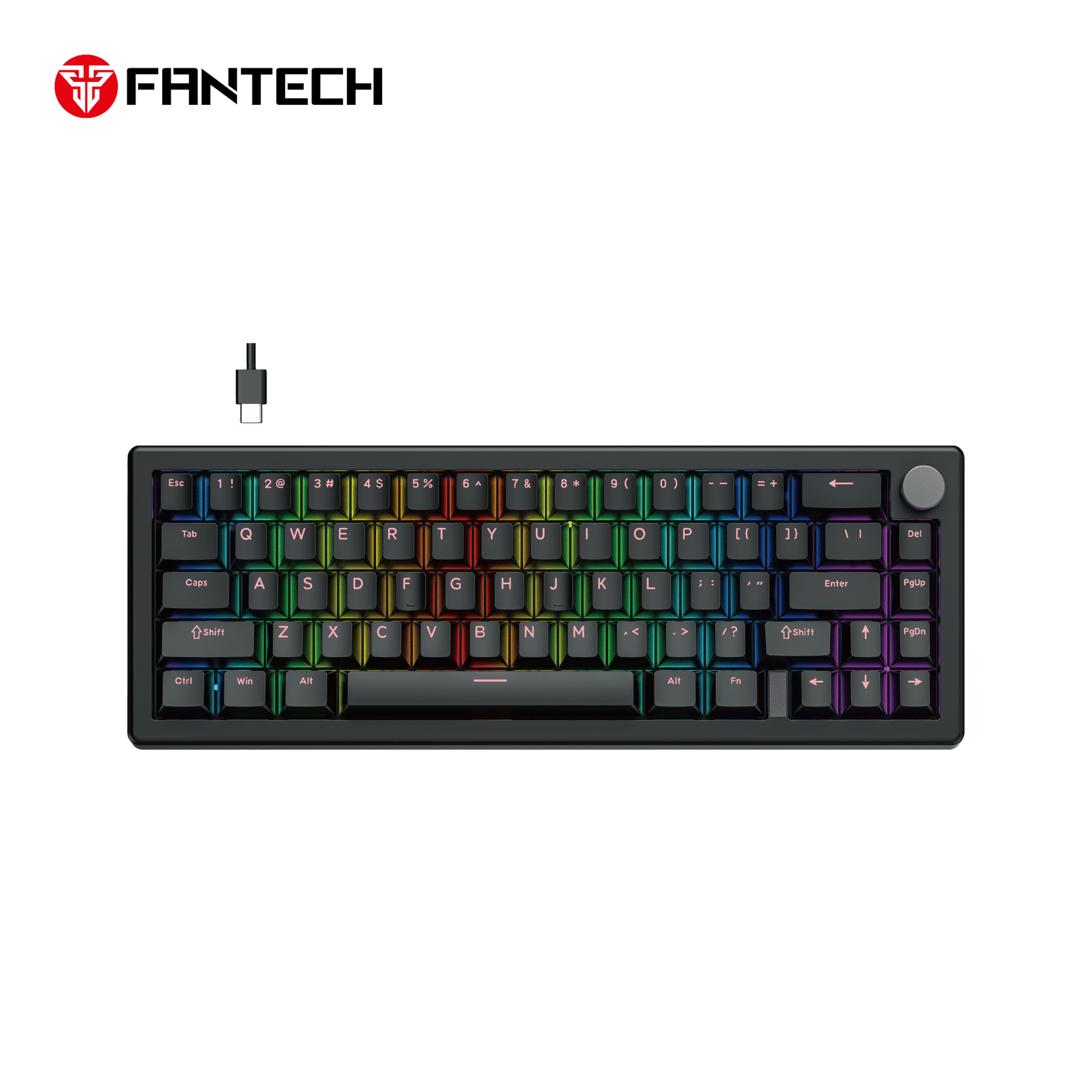 Fantech ATOM X66 MK614 Mechanical Keyboard  - black.