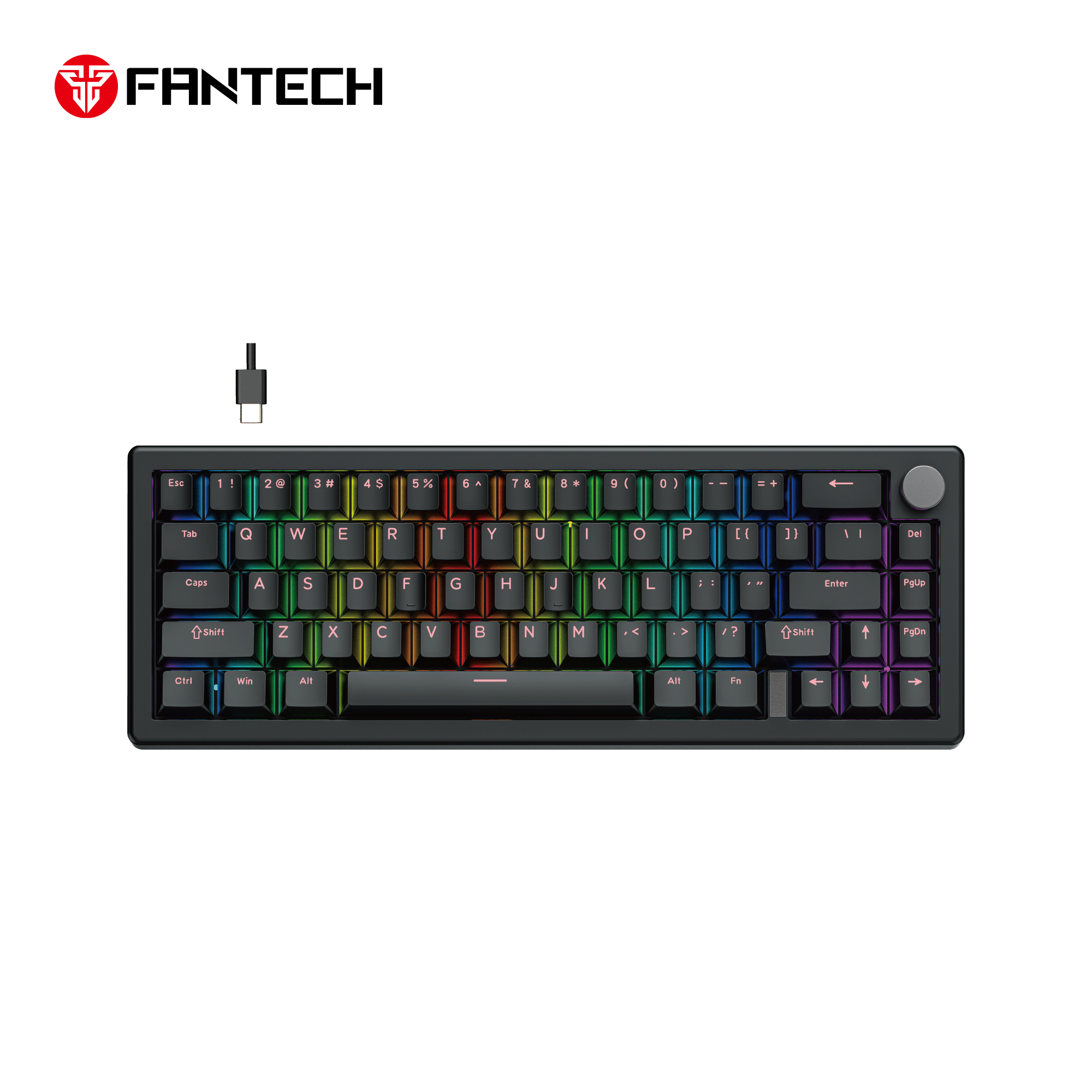 Fantech ATOM X66 MK614 Mechanical Keyboard  - black.