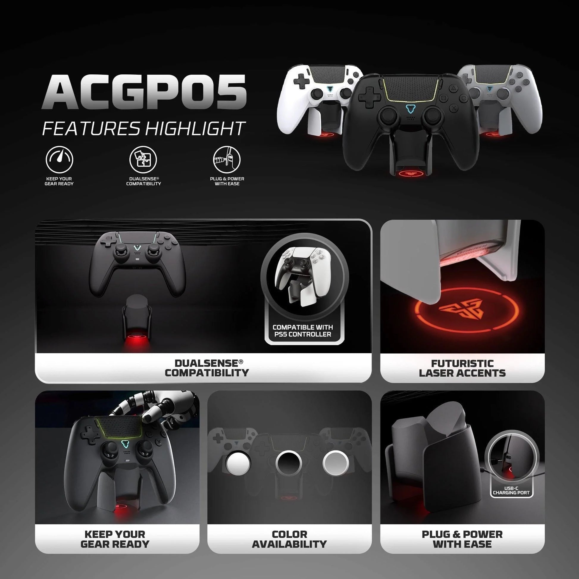 Fantech acgp05 charging dock for wgp15 - console | controller