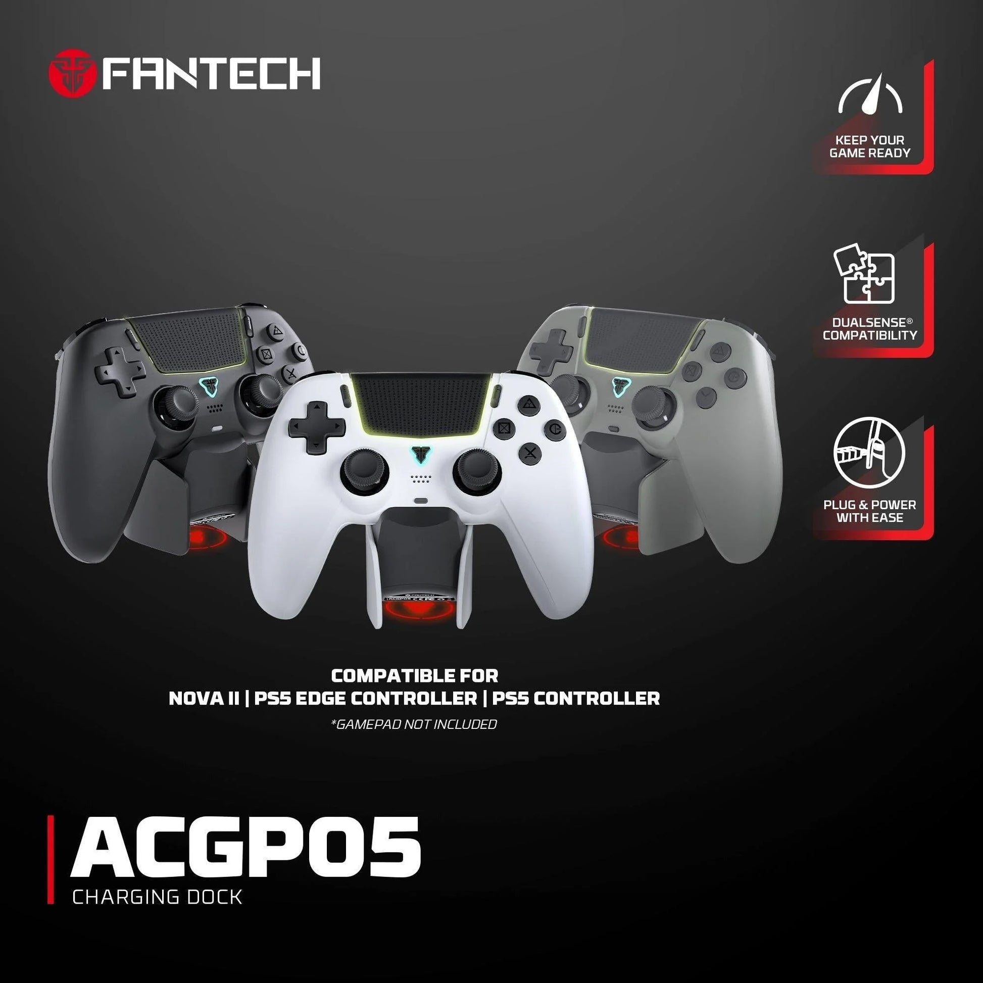 Fantech acgp05 charging dock for wgp15 - console | controller