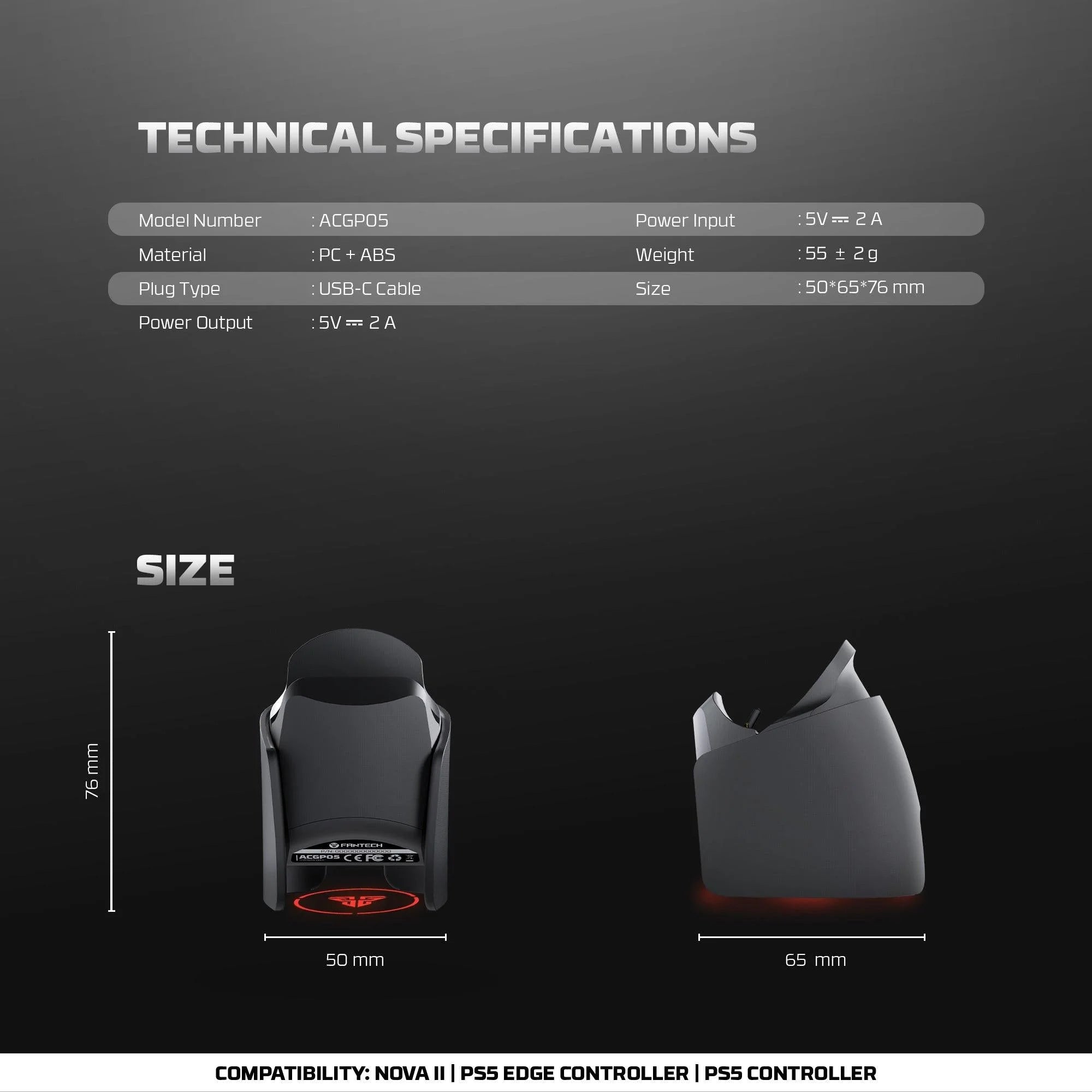 Fantech acgp05 charging dock for wgp15 - console | controller