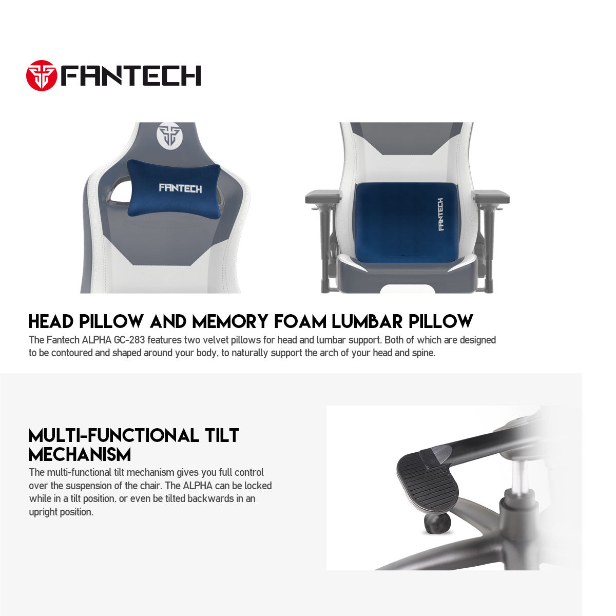 Fantech Alpha Gc-283 Gaming Chair | Blue - Gameonjo