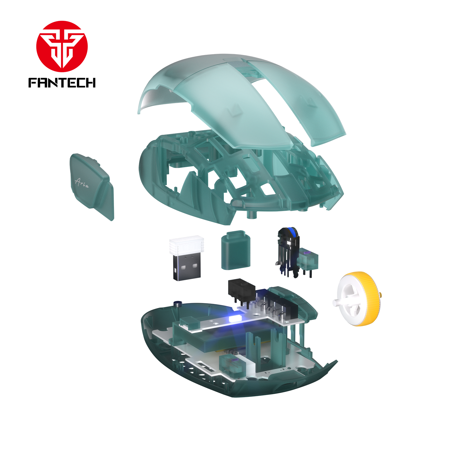 Fantech Aria Xd7 Huano Version Super Lightweight Gaming Mouse +mousepad Mp353 - Gameonjo