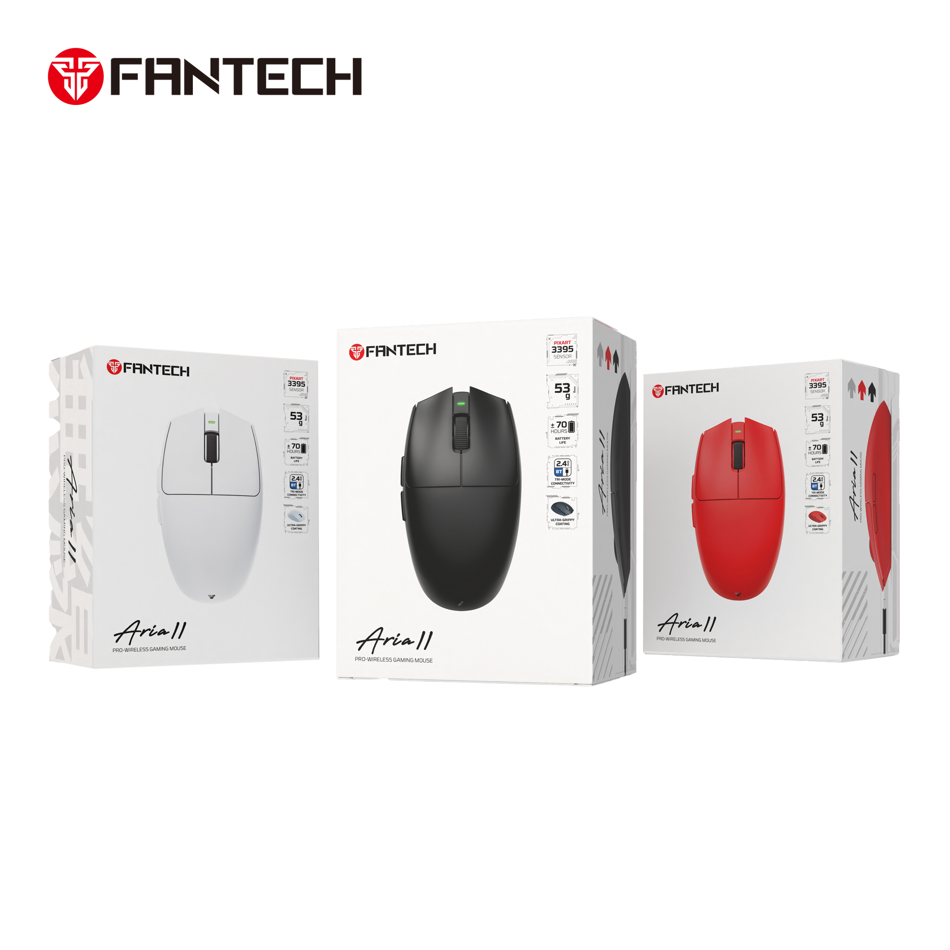 Fantech aria xd7v2 gaming mouse - 53g ultra-lightweight design with huano switches - mouse