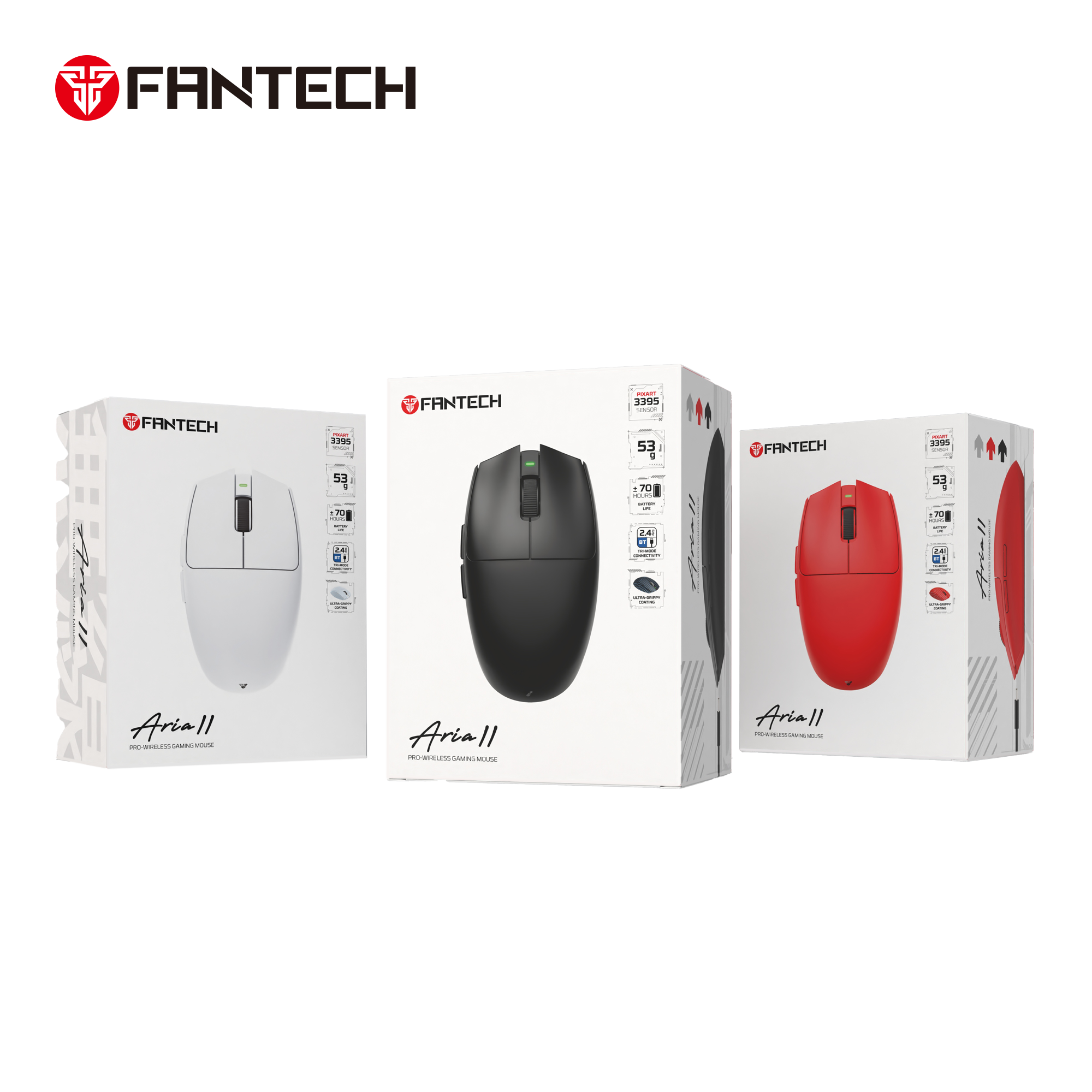 Fantech aria xd7v2 gaming mouse - 53g ultra-lightweight design with huano switches - mouse