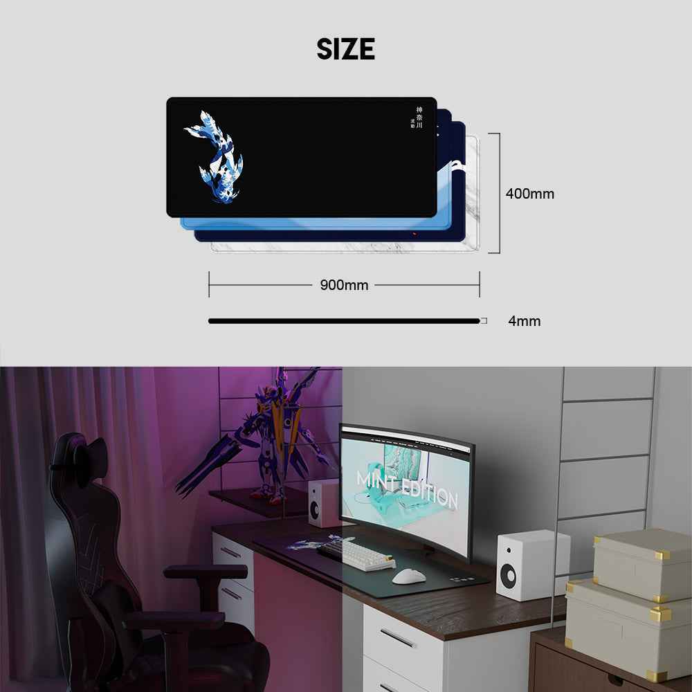 Fantech Ato Mp905 Desk Mat (kanagawa Wave)