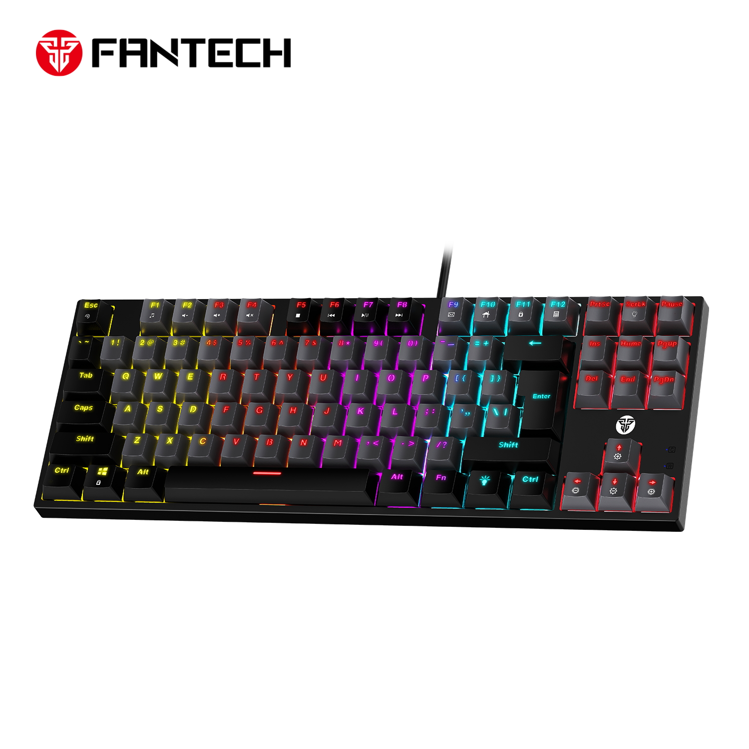 Fantech Atom Tkl Mk876v2 Double Injection Keycaps Mechanical Keyboard - Gameonjo